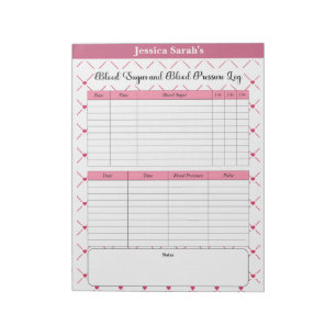 Teacup Cuties_ Blood Pressure and Sugar Log Notepad
