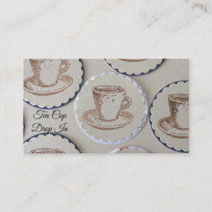 Teacup Drop In Business Card