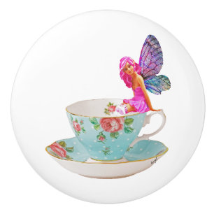 Teacup Fairy, Flower Fairy, Fairy Gifts, Fairy, Ceramic Knob