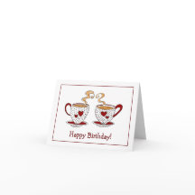 Teacup Happy Birthday carte de voeux