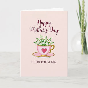Teacup Mothers Day Art Card