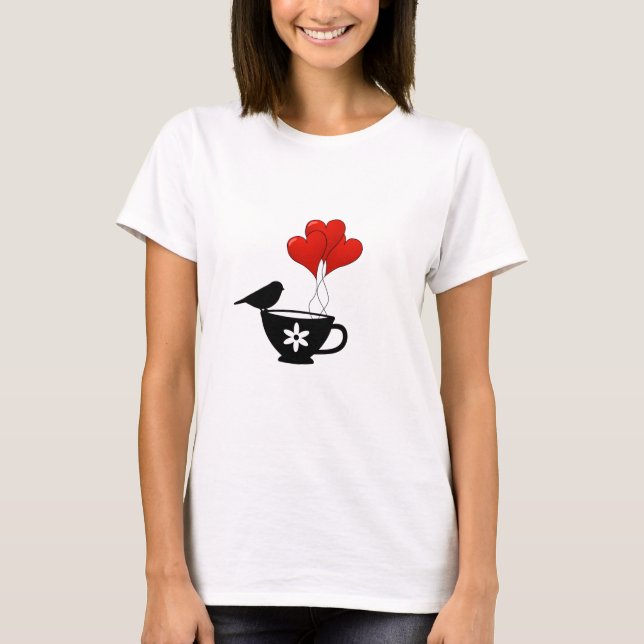 Teacup of Hearts T-Shirt (Front)