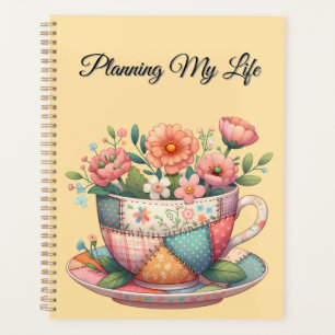 Teacup Patchwork avec Fleurs Whimsical