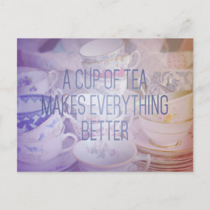 Teacup Quote Postcard