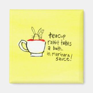 Teacup Rabbits Takes a Bath. In Marinara Sauce! Magnet