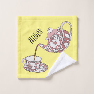 Teacup set cartoon illustration