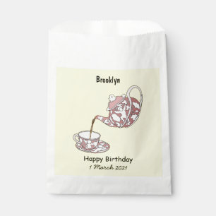 Teacup set cartoon illustration favour bag