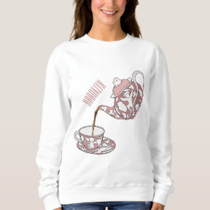 Teacup set cartoon illustration sweatshirt