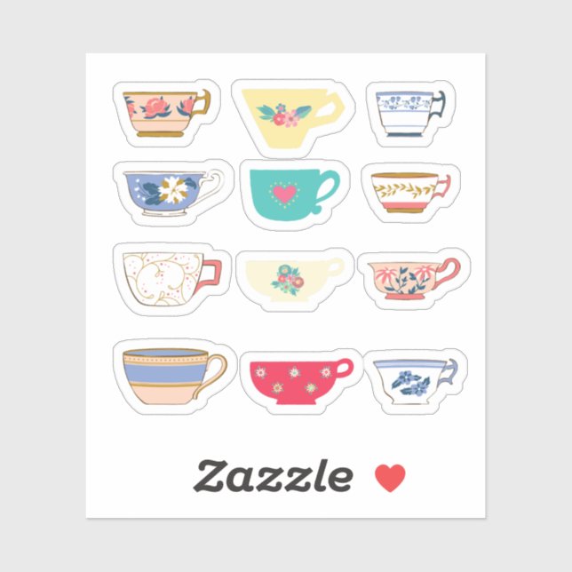 Teacup Stickers (Sheet)