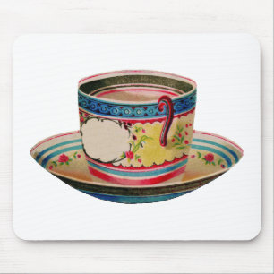 teacup vintage mouse pad