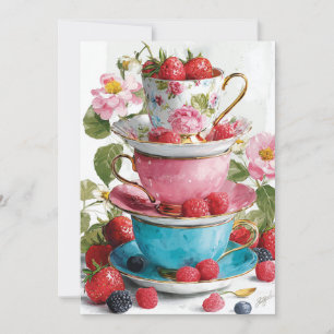 Teacup Whimsy   Playful Charm Invitation