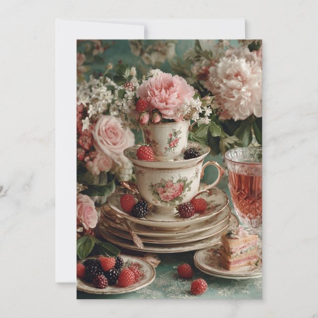 Teacup Whimsy |  Tea Party Fun Invitation (Front)