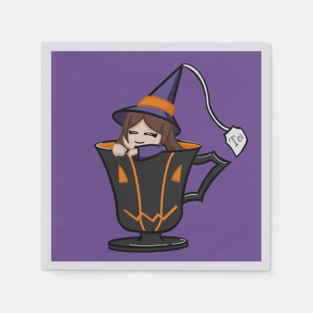 Teacup Witch Napkin (Front)