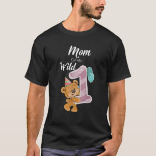 Teady Bear Mom Of The Wild One 1St Birthday Kids T-Shirt