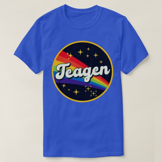 Teagen Rainbow In Space Vintage Style T-Shirt (Design Front)