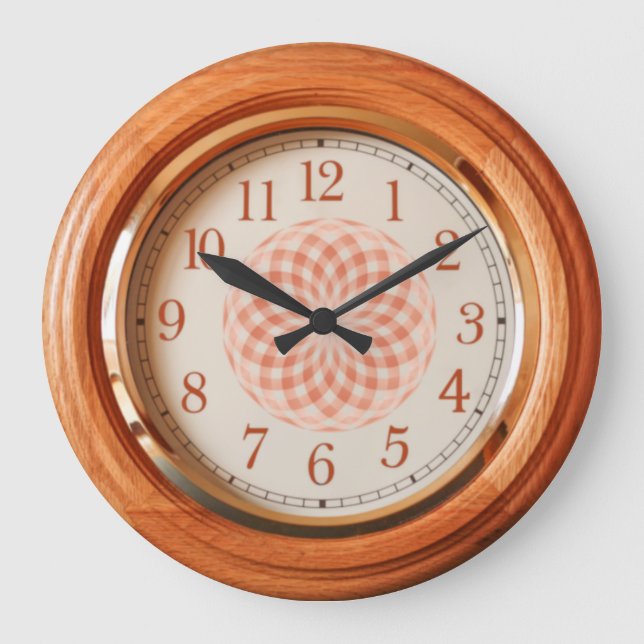 Teak Acrylic Wall Clock (Front)