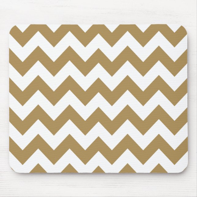 Teak Neutral Chevron Mouse Pad (Front)