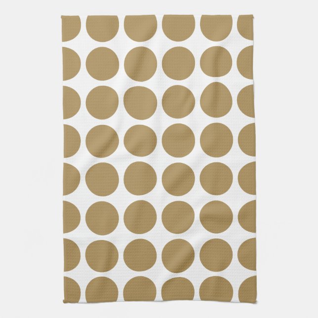 Teak Neutral Dots Kitchen Towel (Vertical)