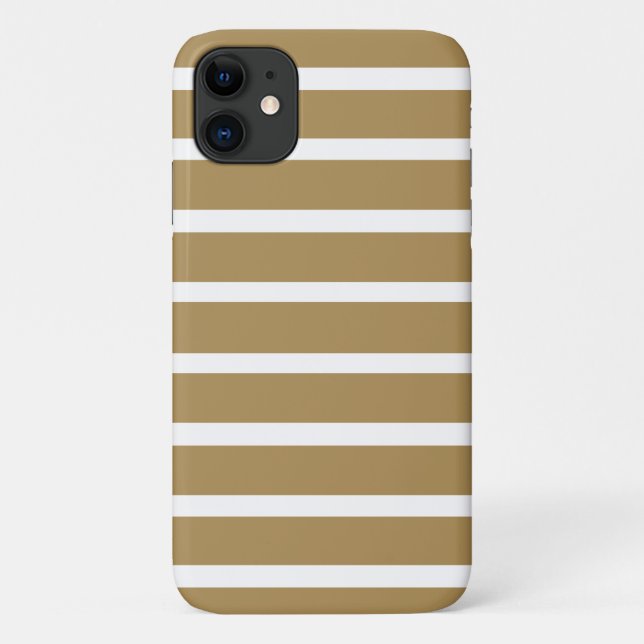 Teak Neutral Stripes Case-Mate iPhone Case (Back)