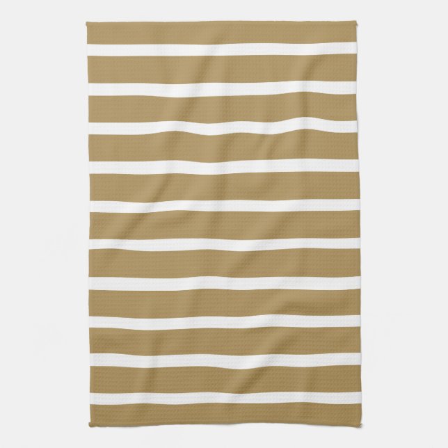 Teak Neutral Stripes Kitchen Towel (Vertical)