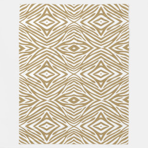 Teak Neutral Zebra Fleece Blanket