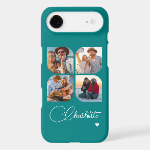 Teal 4 Photo Personalized Name