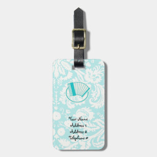 Teal Accordion Luggage Tag