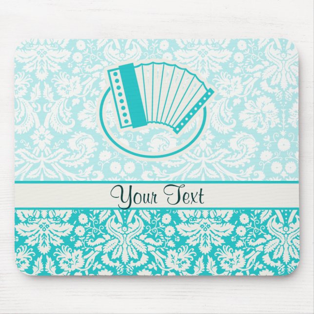 Teal Accordion Mouse Pad (Front)