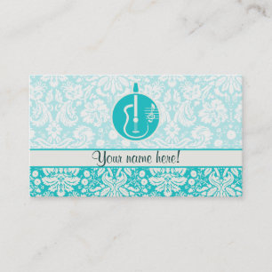 Teal Acoustic Guitars Business Card