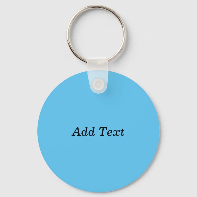 Teal Add Text Custom Template Keychain (Front)