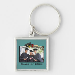 Teal Add your Photo / Year Graduation Keychain