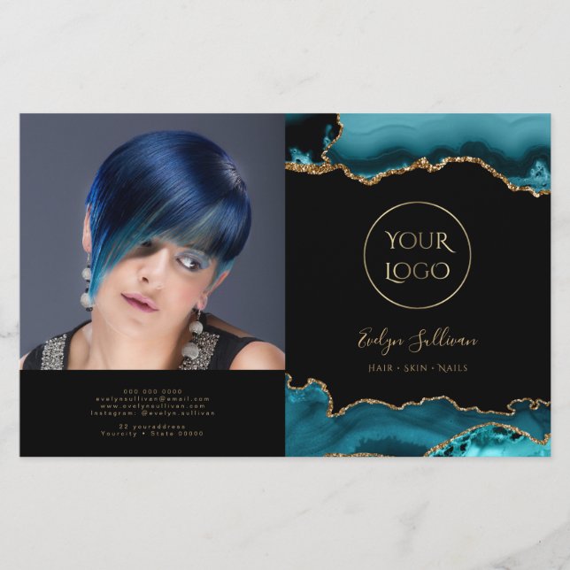 teal agate bifold brochure (Front)