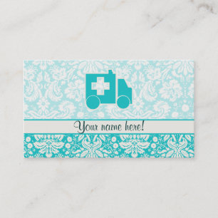 Teal Ambulance Business Card
