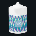 Teal and Amethyst iKat ZigZag pattern<br><div class="desc">Purple and Teal Tribal iKat ZigZag We are celebrating the New 2013 colour trends in this fun purple and teal tribal zigzag pattern - using colours from the new COLOR PALETTE 2013 - We have left all of the images used in this design customizable - You can play with them...</div>