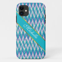 Teal and Amethyst iKat ZigZag pattern