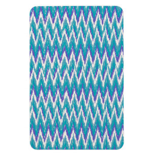 Teal and Amethyst iKat ZigZag pattern Magnet