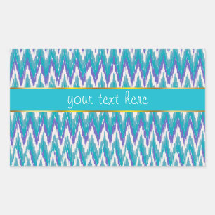 Teal and Amethyst iKat ZigZag pattern Sticker
