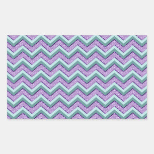 Teal and Amethyst ZigZag Sticker