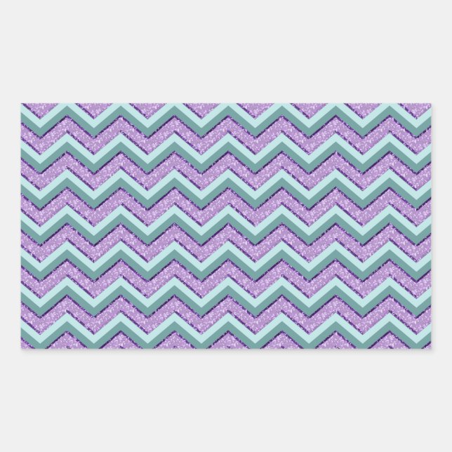 Teal and Amethyst ZigZag Sticker (Front)