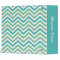 Teal and Aqua Green Chevron Pattern Monogram