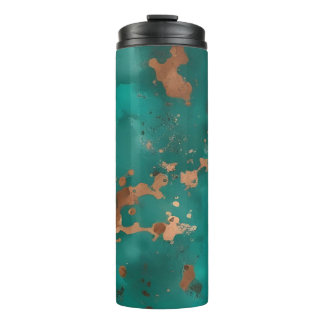 Teal and Bronze Thermal Tumbler