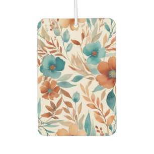 Teal and Bronze Wildflowers Air Freshener