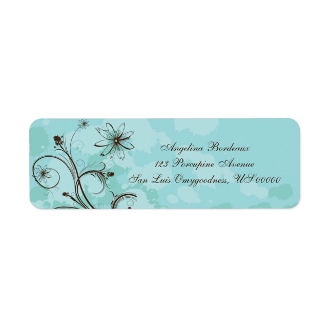 Teal and Brown Abstract (Front)