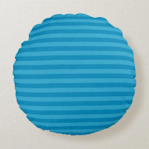 Teal and butterfly blue round pillow
