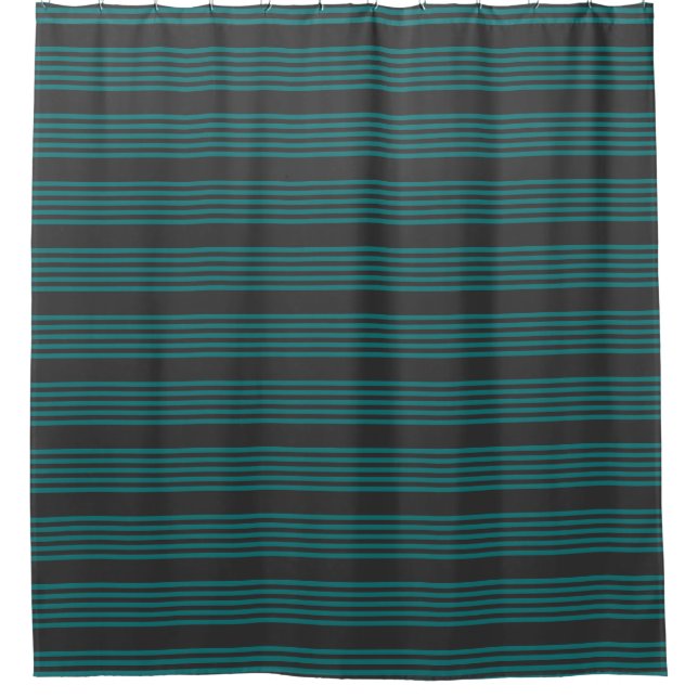 Teal and charcoal five stripe pattern (Front)