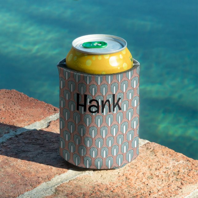 Teal and Copper  Can Cooler (In Situ Pool)