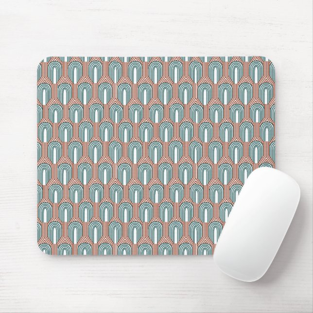 Teal and Copper  Mouse Pad (With Mouse)