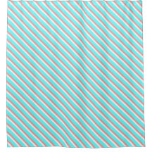 Teal and Coral Stripes