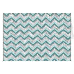 Teal and Crystal Zigzag Pattern