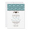 Teal and Dark Brown Butterfly Wedding Invitations